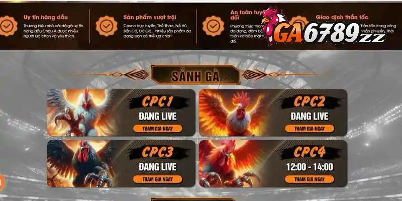 Bạn sẽ dễ dàng nhận thấy những ưu điểm nổi bật tại sảnh đá gà Ga6789